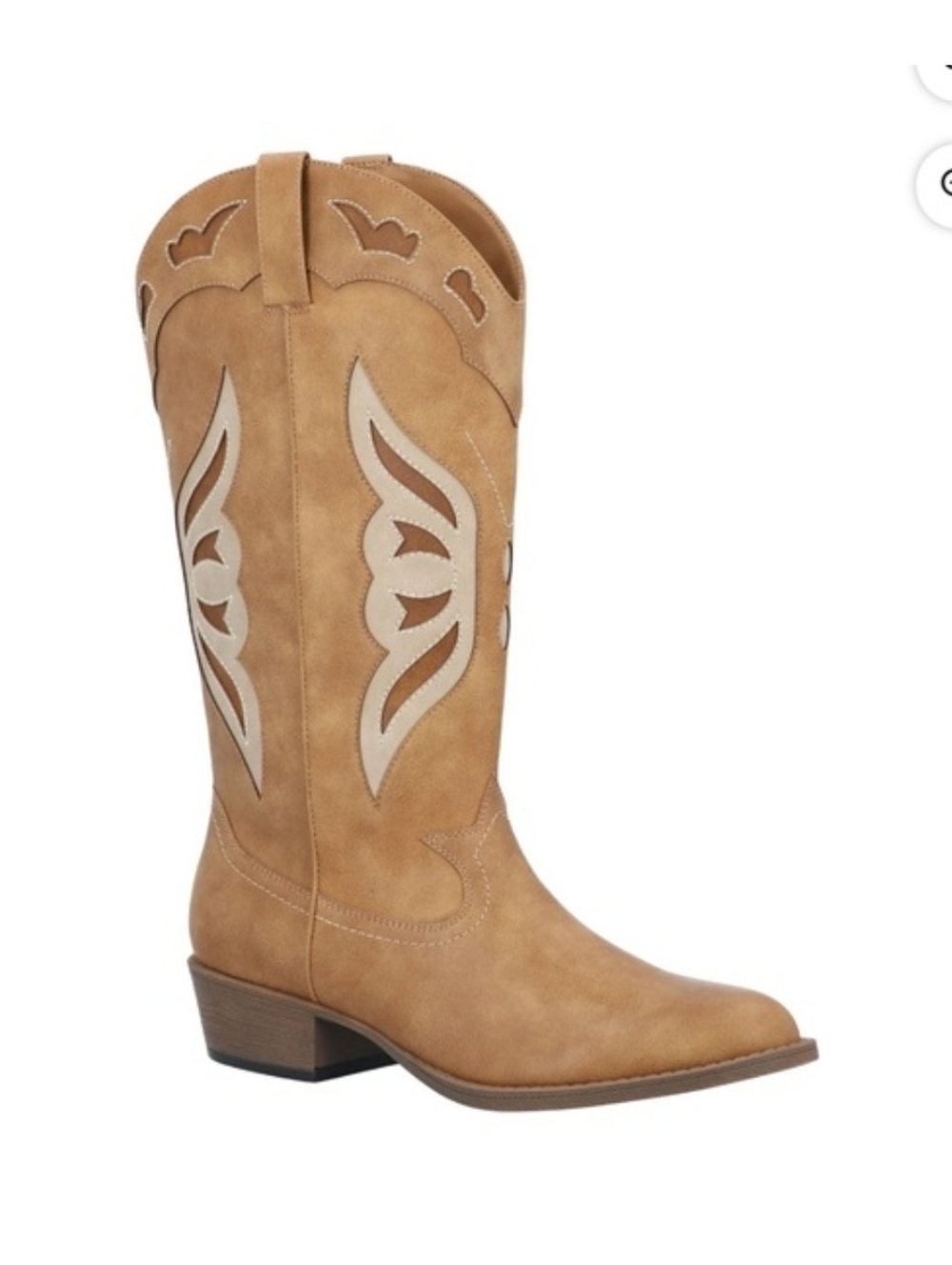 Women's Tan Western Knee-High Boots. 👢